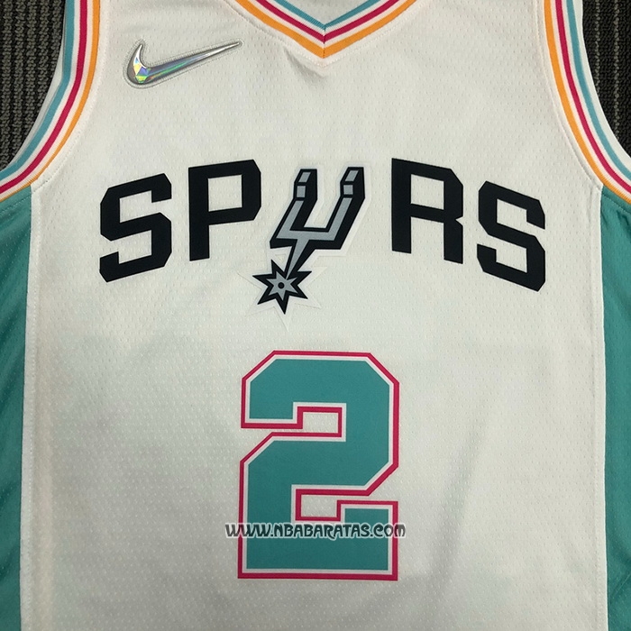 Camiseta San Antonio Spurs Kawhi Leonard #2 Ciudad 2021-22 Blanco